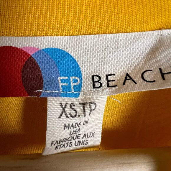 Free People Beach All Day Long Midi T-Shirt Dress in Sun Yellow Size XS - Picture 11 of 12